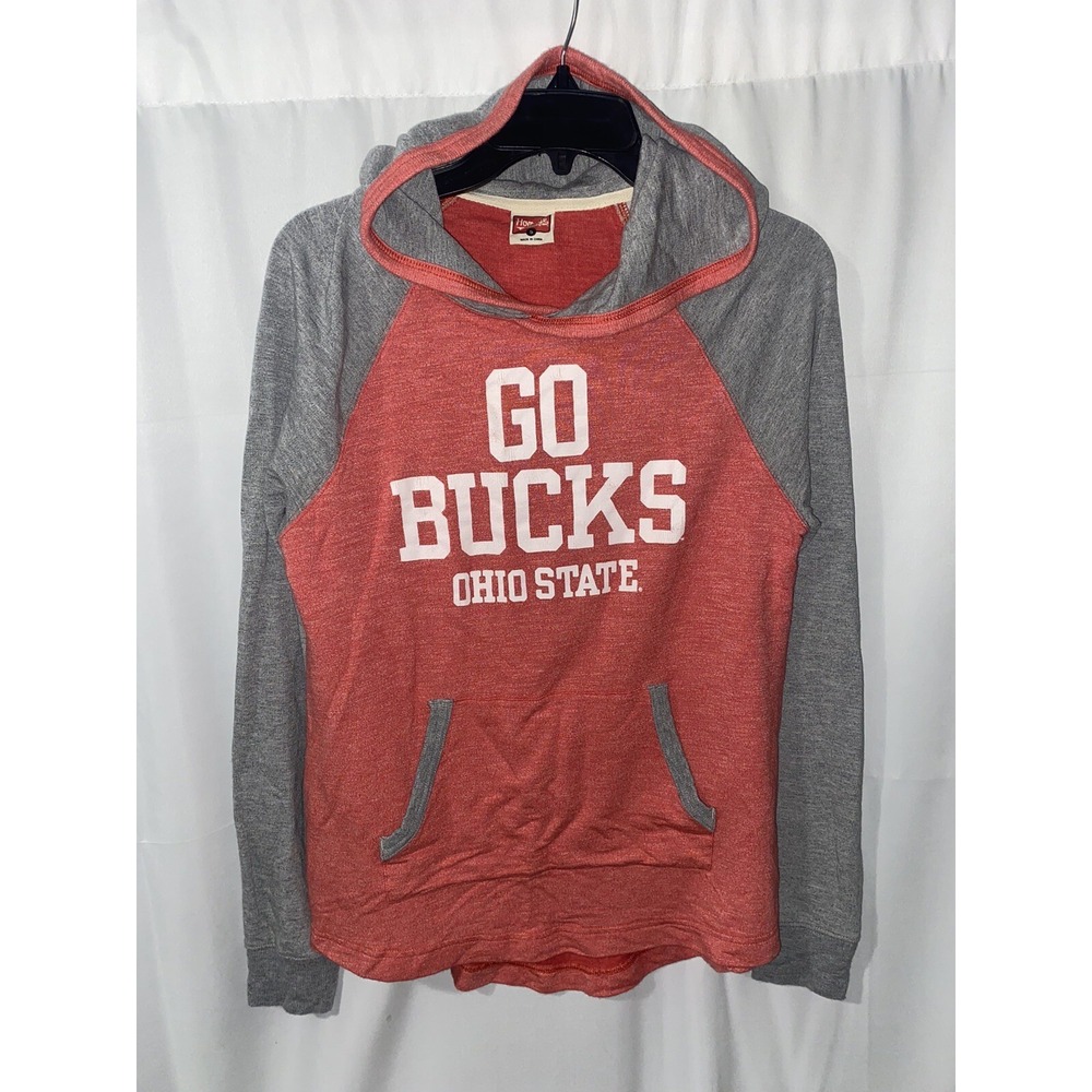 Homage Ohio State University Buckeyes Go Bucks Hoodie Hooded Long Sleeve Small
